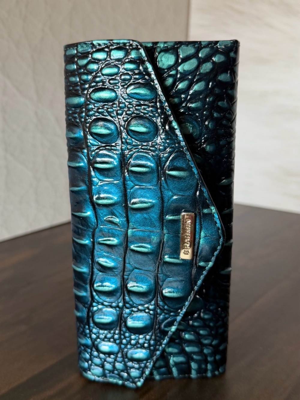 NWT Brahmin BLUE PATINA Veronica Wallet similar to Vergis price firm